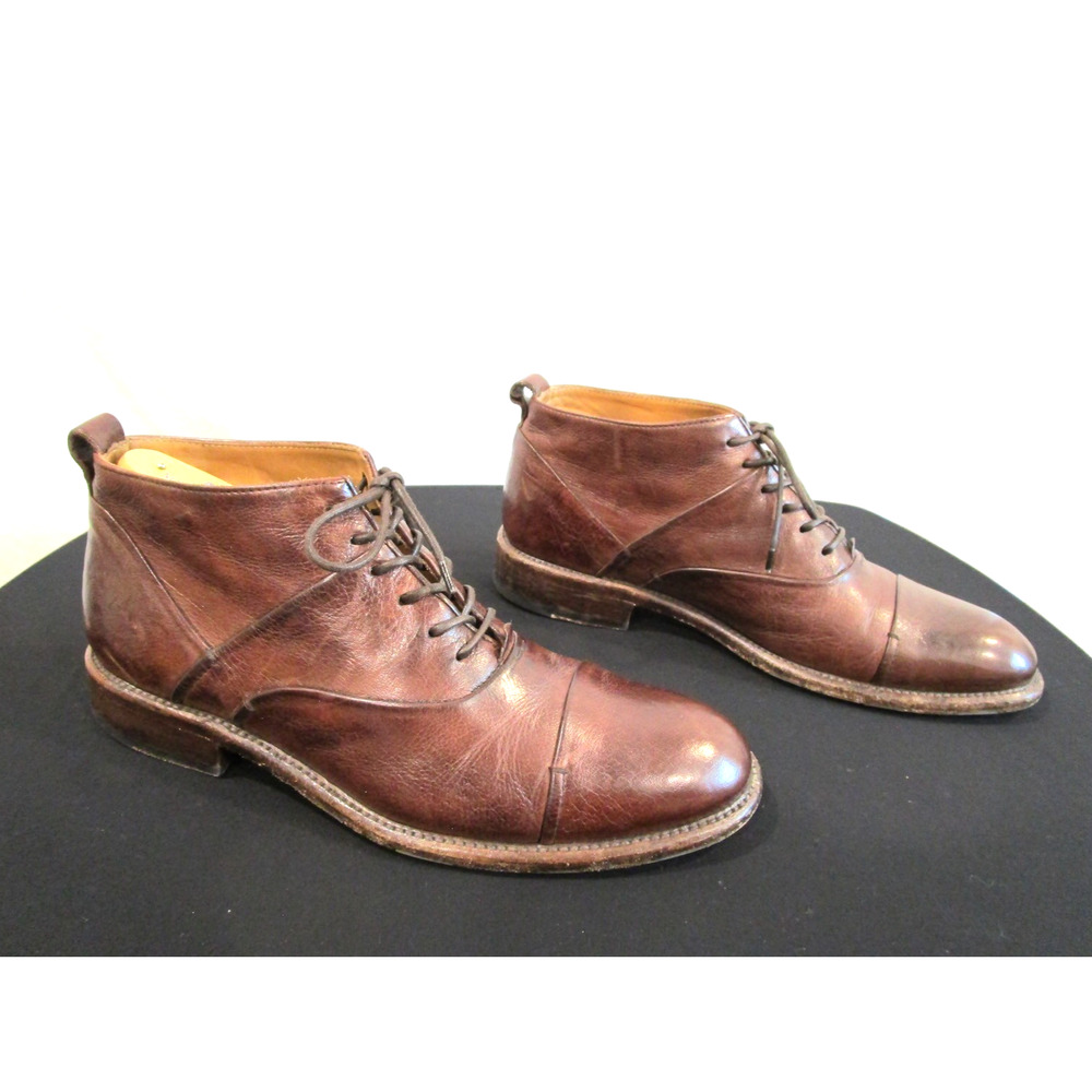 Untamed Street Italy Brown Leather Cap Toe Chukka Boots Men 7 US / 40 EU